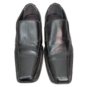 Dexter Memory Foam Comfort Men's Black Loafers Square Toe‎ Dress Shoes Size 9